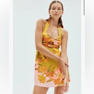 Alemais Silas Halter Mini Dress Size 6